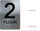 FLOOR NUMBER  Tactile Graphics Grade 2 Braille Text with raised letters  Sign