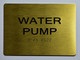 WATER PUMP Sign -Tactile Signs Tactile Signs    Braille sign