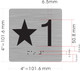 Signage  Elevator JAMB Plate with Braille - Elevator Floor Number Brush SILVER