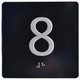 Elevator JAMB Plate with Braille - Elevator Floor Number Brush BLACK