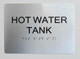 HOT WATER TANK  Braille sign -Tactile Signs Tactile Signs  The sensation line  Braille sign