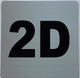 Apartment number 2D signage