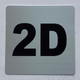 Signage Apartment number 2D