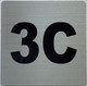 Apartment number 3C signage