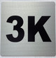 Signage Apartment number 3K