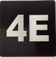 Signage Apartment number 4E