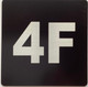 Apartment number 4F signage