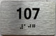 apt number sign silver 107