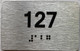 apt number sign silver 127