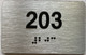 apt number sign silver 203