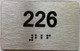 apt number sign silver 226