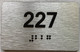 apt number sign silver 227