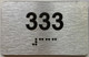 apt number sign silver 333