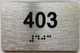 apt number sign silver 403