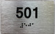 apt number sign silver 501