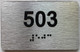 apt number sign silver 503