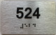 apt number sign silver 524