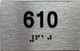 apt number sign silver 610