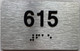 apt number sign silver 615