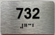 apt number sign silver 732