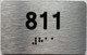 apt number sign silver 811