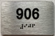 apt number sign silver 906