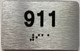 apt number sign silver 911