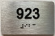 apt number sign silver 923