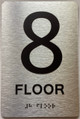 apt number sign silver 8