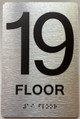 apt number sign silver 19