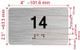 Sign Apartment number  - Unit number  / Suite  comes with Raised letters & Grade 2 Braille - Includes Red Adhesive pad for Easy Installation - The park Ave Line (NUMBER 14)