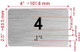 Sign Apartment number  - Unit number  / Suite  comes with Raised letters & Grade 2 Braille - Includes Red Adhesive pad for Easy Installation - The park Ave Line (NUMBER 4)
