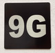 Sign Apartment number 9G  - UNIT NUMBER 9G /SUITE 9G  (BLACK, DOUBLE SIDED TAPE) -Broadway Line