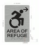 AREA OF REFUGE RIGHT SIGNTactile Signs