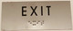Braille sign EXIT Sign -Tactile Signs