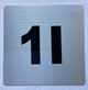 Sign Apartment number 1I  - UNIT NUMBER 1I  (SILVER, DOUBLE SIDED TAPE) -Broadway Line