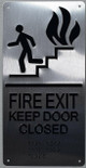 FIRE EXIT Keep Door Closed Sign -Tactile Signs -The Sensation line  Braille sign