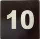 Sign Apartment number /DOOR NUMBER Black, with double sided tape-The Broadway Line (10)