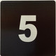 Sign Apartment number /DOOR NUMBER Black, with double sided tape-The Broadway Line (5)