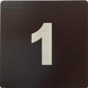 Sign Apartment number Black, with double sided tape-Broadway Line (1)