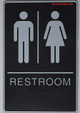 ADA Unisex Bathroom Restroom Sign-Tactile Signs  The Standard ADA line  Braille sign