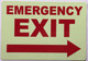 Glow-In-the-Dark Aluminium (EMERGENCY EXIT RIGHT ARROW) Signage