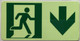 Glow-In-the-Dark sticker-THE GLOWMARK LINE (RUNNING MAN DOWN) Sign