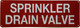 SPRINKLER DRAIN VALVE SAFETY SIGN