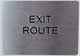 Exit Route Sign -Tactile Signs  ADA The Sensation line  Braille sign