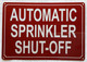 HPD AUTOMATIC SPRINKLER SHUT OFF SIGN