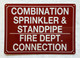NYC COMBINATION SPRINKLER AND STANDPIPE FIRE DEPT CONNECTION SIGN