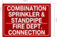 FD COMBINATION SPRINKLER AND STANDPIPE FIRE DEPT CONNECTION SIGN