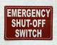 NYC EMERGENCY SHUT OFF SWITCH SIGN