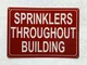NYC SPRINKLERS THROUGHOUT BUILDING SIGN